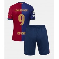 Barcelona Robert Lewandowski #9 Hemmatröja Barn 2024-25 Kortärmad (+ Korta byxor)